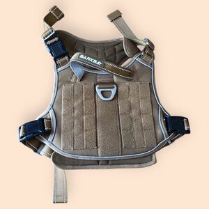 BARKBAY No-Pull Tactical Dog Harness NEW Tan Brown Cushioned Patch Dog Size XL